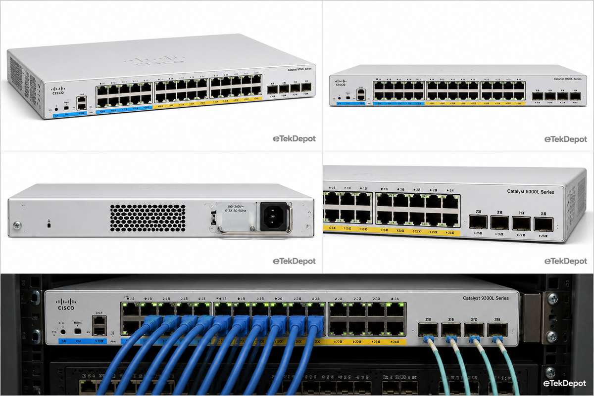 Cisco Catalyst C9300L-24P-4G-E 24-Port PoE+ Managed Switch 4x 1G SFP
