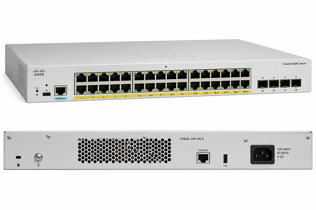 Cisco Catalyst C9300L-24P-4G-E 24-Port PoE+ Managed Switch 4x 1G SFP