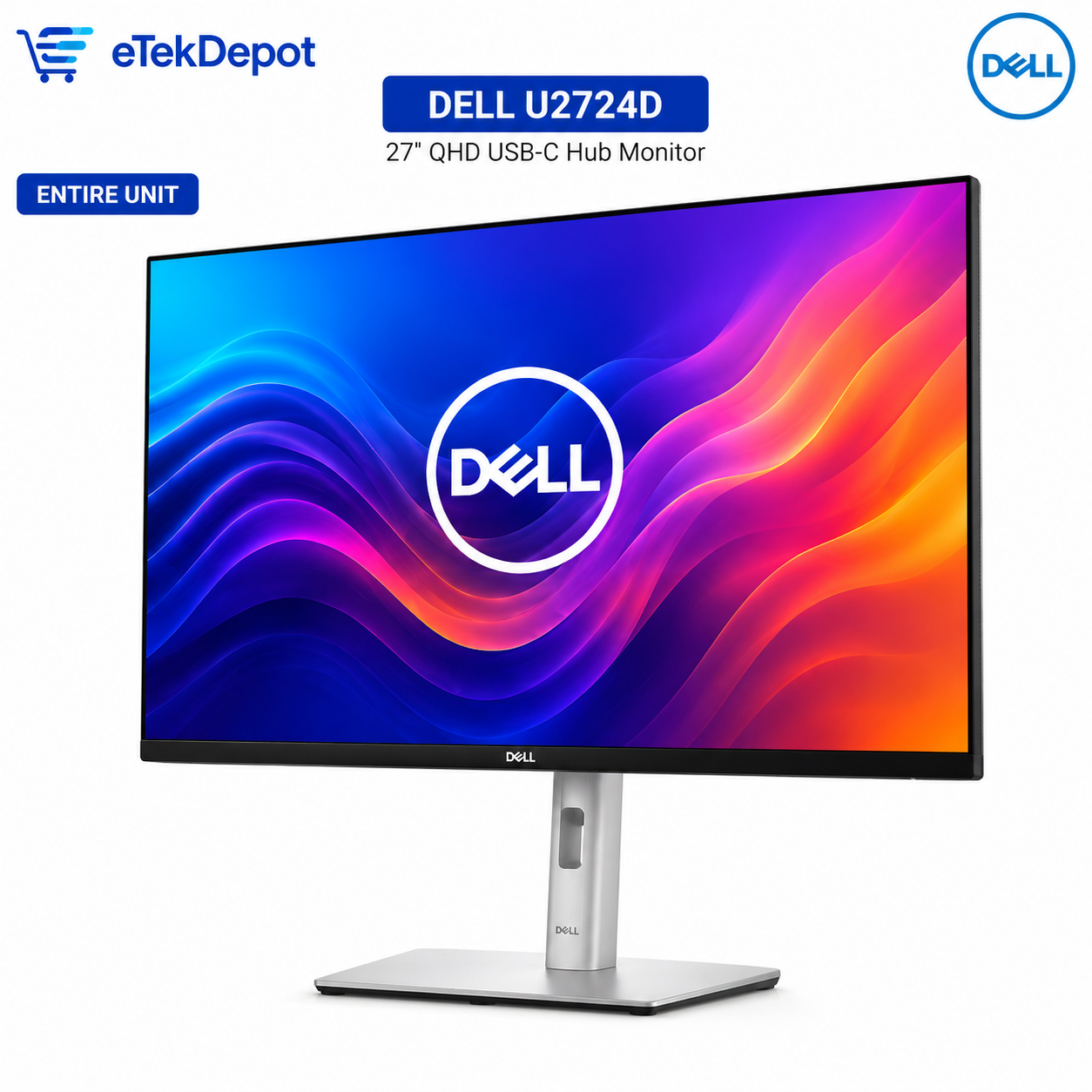 Dell Commercial UltraSharp 27 Monitor U2724D for Crisp, Precise Display