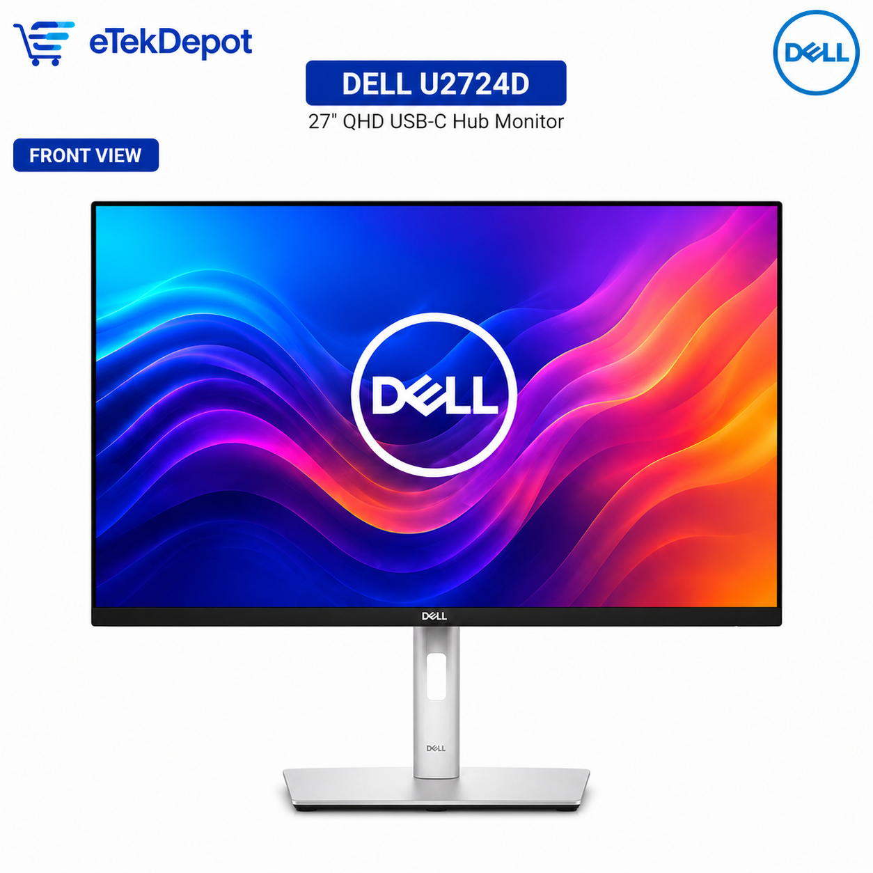 Dell Commercial UltraSharp 27 Monitor U2724D for Crisp, Precise Display