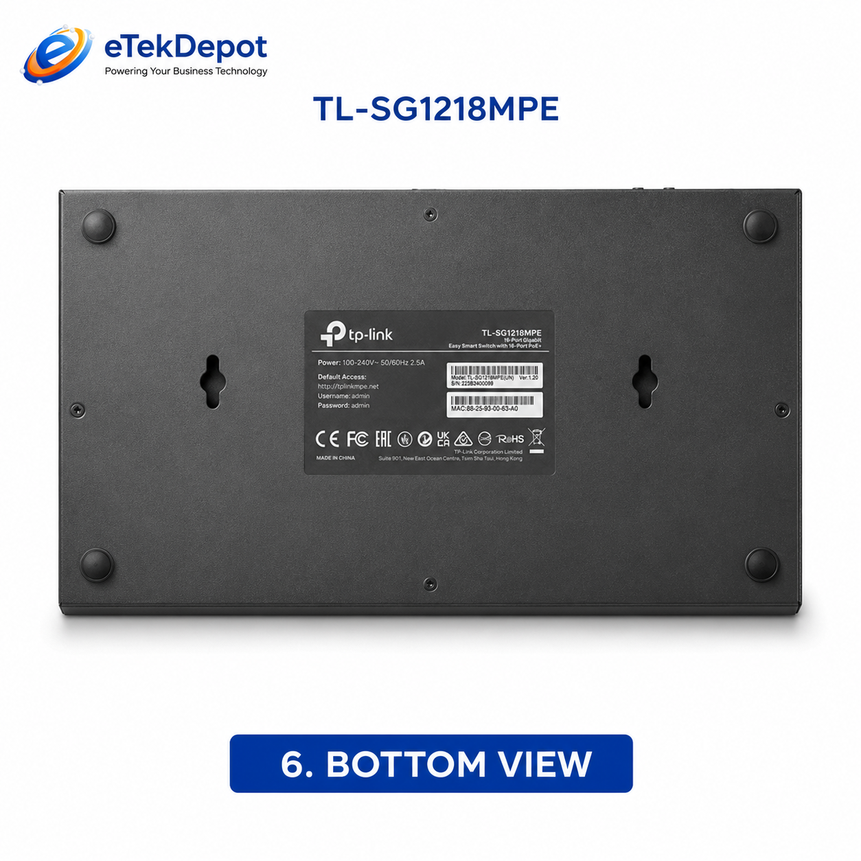 TP-Link JetStream 18-Port Gigabit Easy Smart Switch with 16-Port PoE+