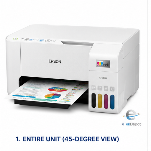 Epson EcoTank ET-2800 C11CJ66202 Wireless Color All-in-One Printer White