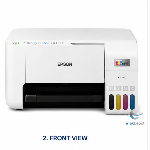 Epson EcoTank ET-2800 C11CJ66202 Wireless Color All-in-One Printer White