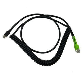Zebra CBA-UF8-C12ZAR 12ft Coiled Shielded USB Scanner Cable New